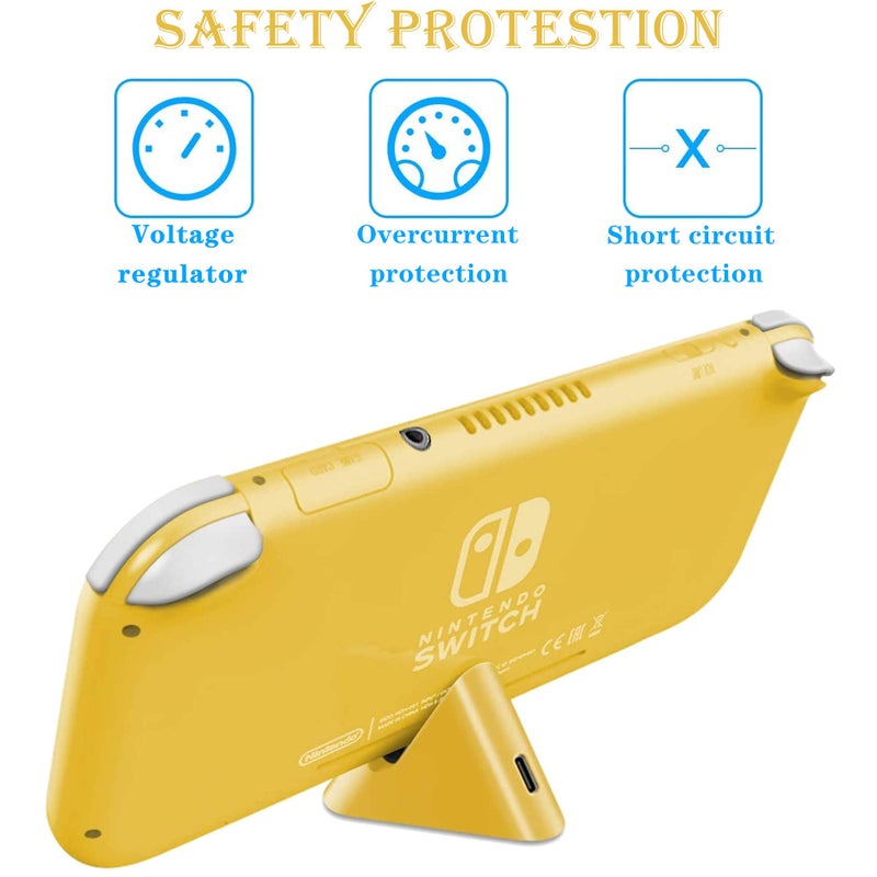 FANPL Charging Dock for Nintendo Switch Lite, Charging Stand Station Compatible with Nintendo Switch (Yellow) - Image 3
